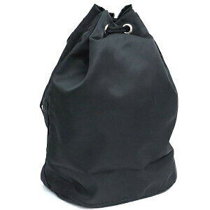 Prada drawstring triangle logo black pouch nylon
